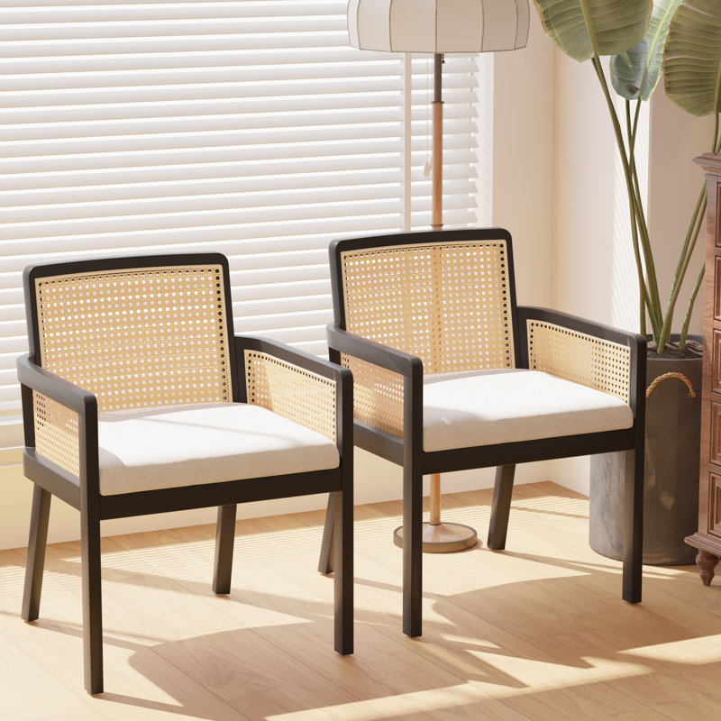 Fauteuil de 23,8 po de large Achary, Noir
