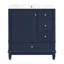 Meuble-lavabo 30 po avec lavabo, une porte avec tablette et trois tiroirs, porte à fermeture douce, bleu-759280281