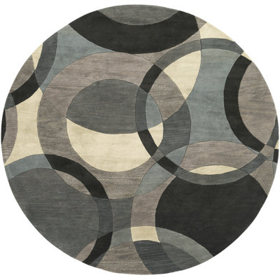 Ayeln Hand Tufted Wool Geometric Indoor Rug