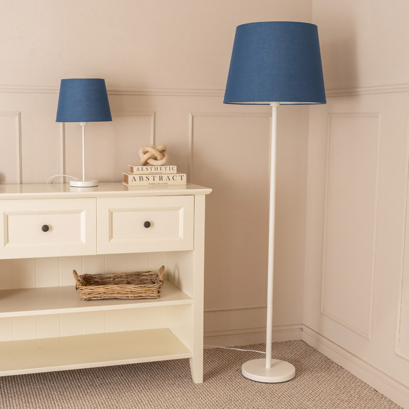 Romeir 148cm Matte Traditional Floor Lamp, Navy Blue