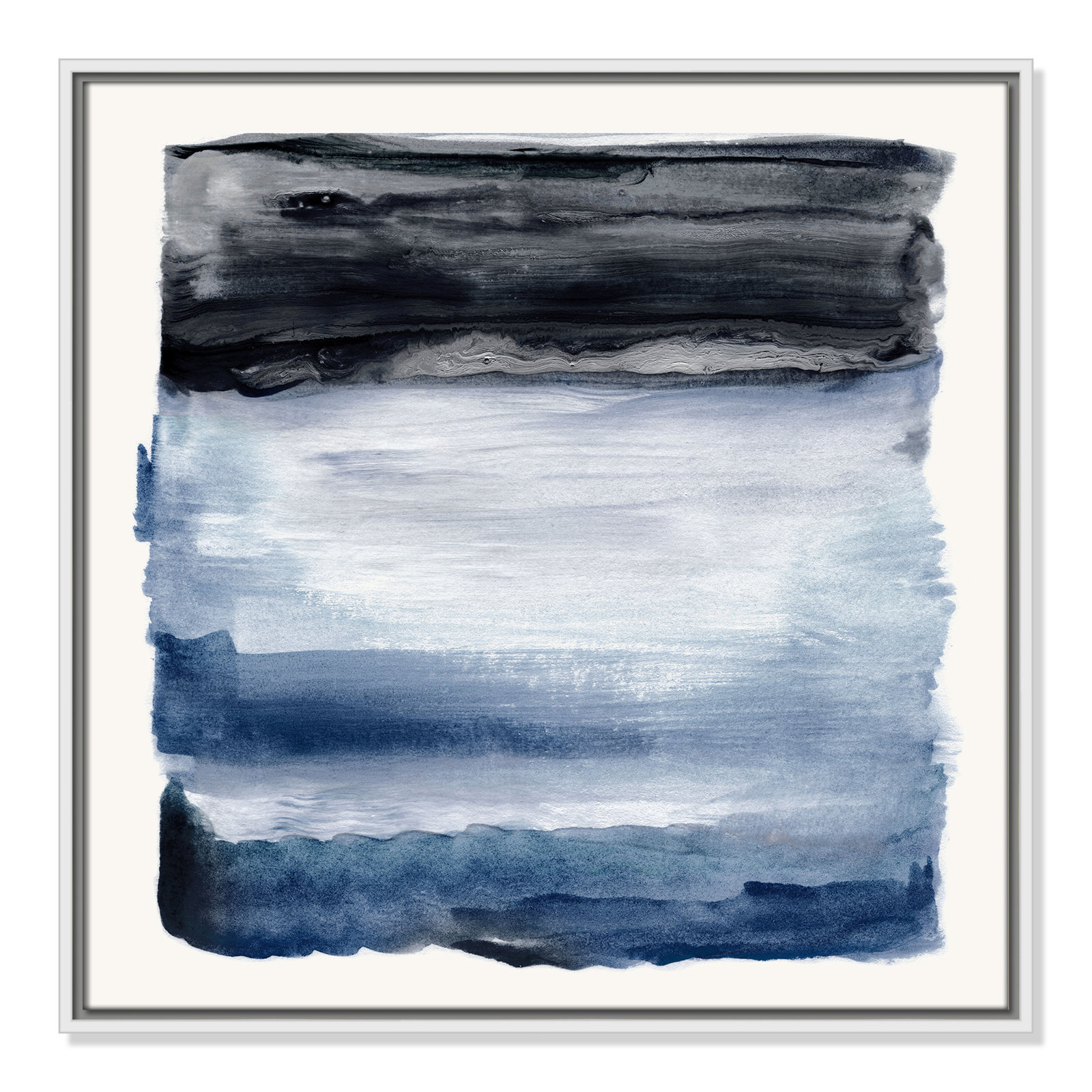 Navy Sky I Print by Nan, White, 25.5" H x 25.5" W