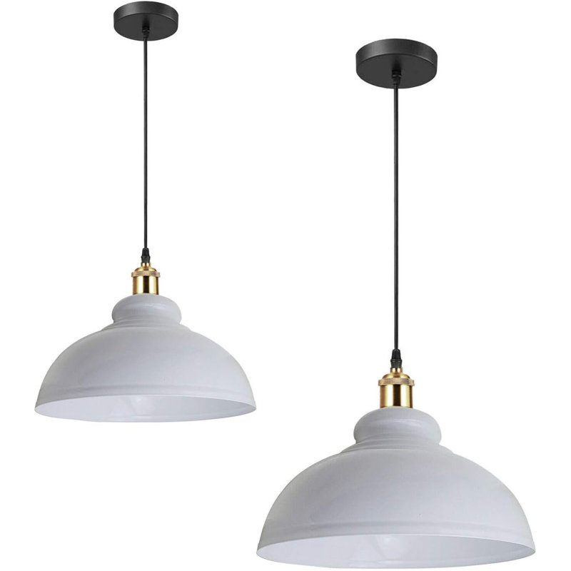 1 - Light Dome Pendant, Brushed Silver