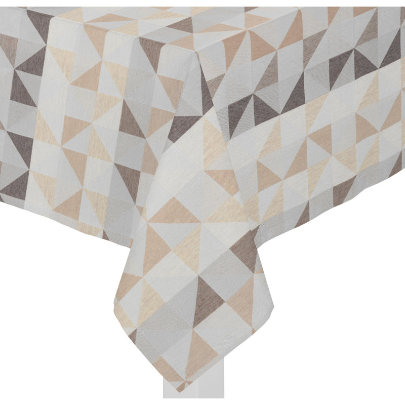 Gareth Tablecloth, Brown, grey and beige, 130cm W x 160cm L
