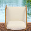 Ensemble de 2 chaises longues de patio modernes en osier de bois d'acacia pour la piscine