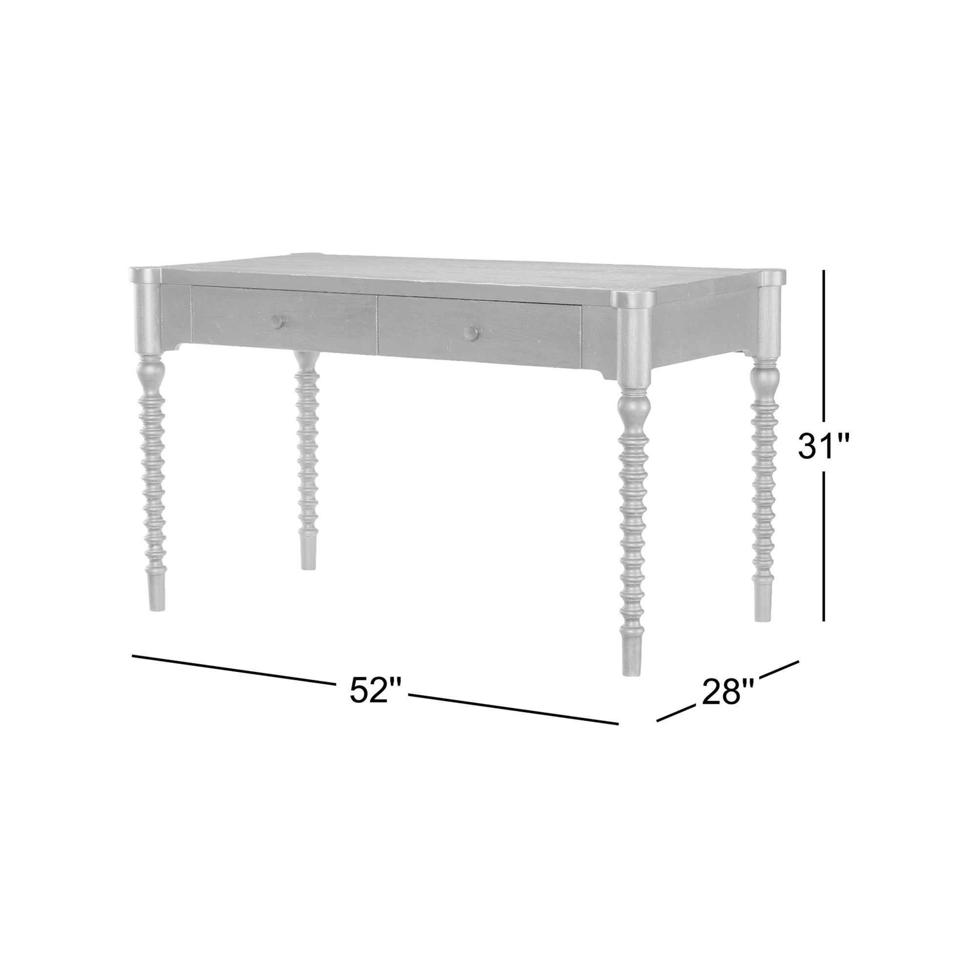 Country Living 2-Drawer Writing Desk, Green