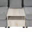 Causeuse en chenille avec accoudoirs de rangement et console centrale-1619150399