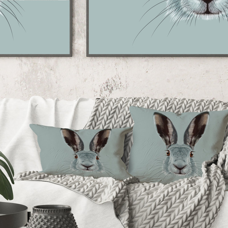 Coussin décoratif Portrait Of Hare I