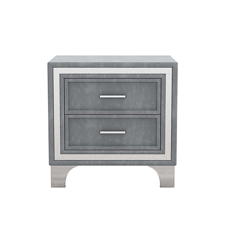 Table de chevet Tisbee, Gris