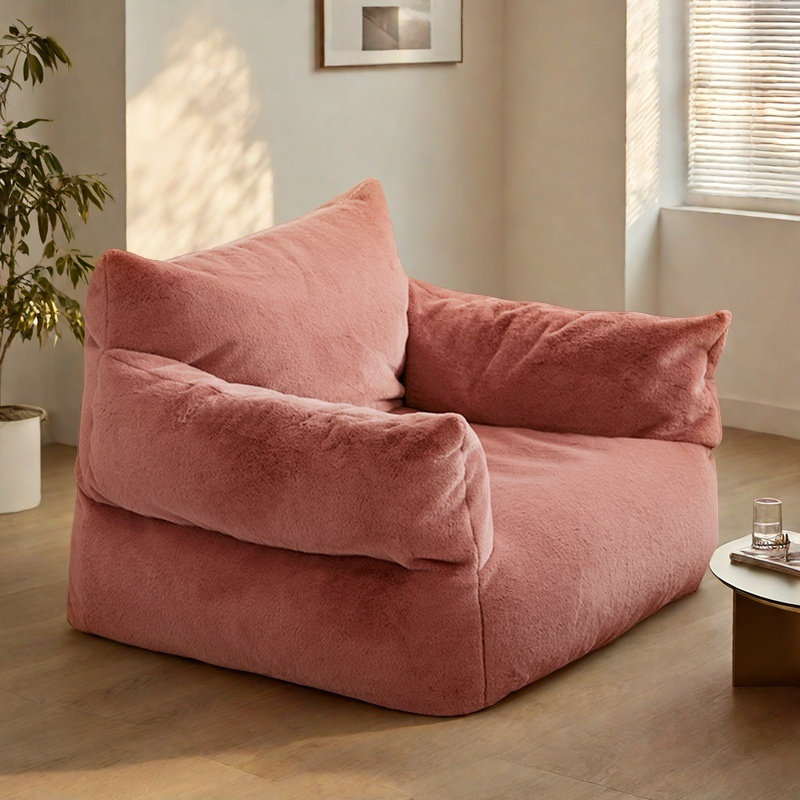 Canapé à billes rétro, Polyester rose