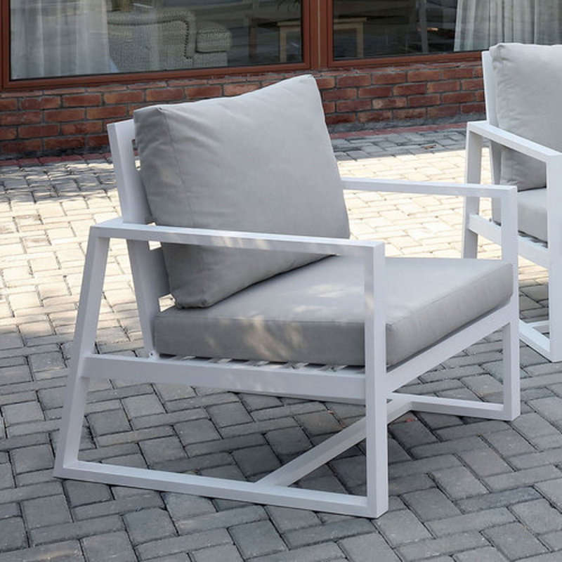 Denys Outdoor Lounge Chair, Beige