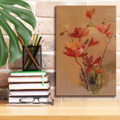 Red Barrel Studio® 'Red Magnolia' by Danhui Nai Canvas Wall Art