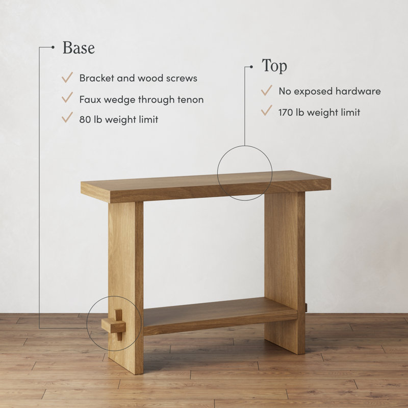 Samar 40'' Console Table, Brushed Light Brown
