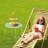 Green Patio Steel Round Side Table