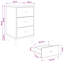 36cm W Engineered Wood Bedside Table
