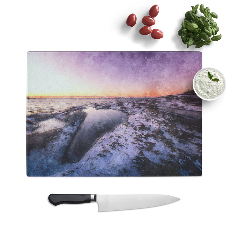 Tempered Glass Ice Pool in Helsinki Finland Chopping Board, 20 cm x 28.5 cm