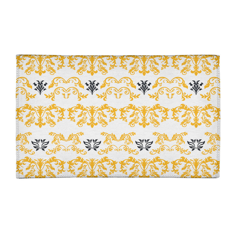 Damask Indoor Rug, Rectangle 2' x 3'