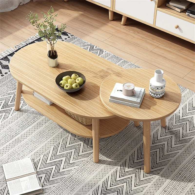Charvon Coffee Table, Natural Wood