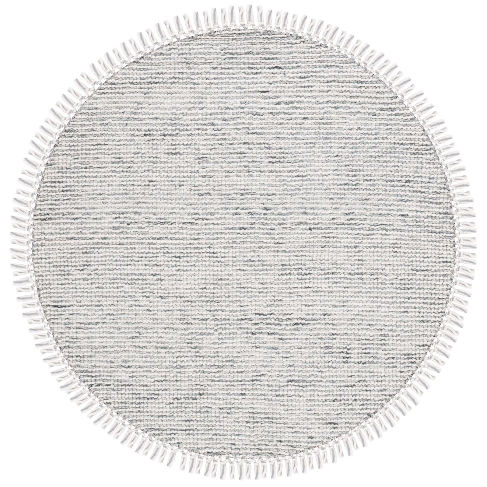 Kata Sage Ivory Geometric Rug, Round 6'