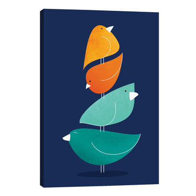 Bird Stack I - Wrapped Canvas Print