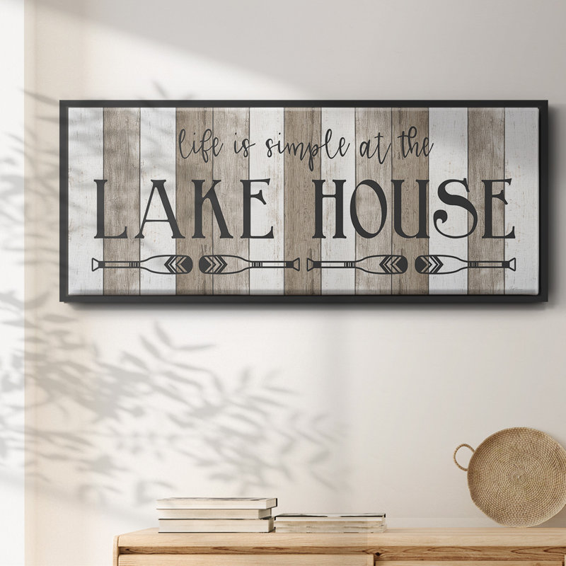 Simple at the Lake House - Toile encadrée, H 8 po x l 20 po