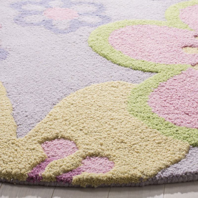 Sighref Hand Tufted 80% Wool And 20% Cotton Rug, Round 4'