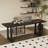Black Rectangular Solid Wood Writing desk
