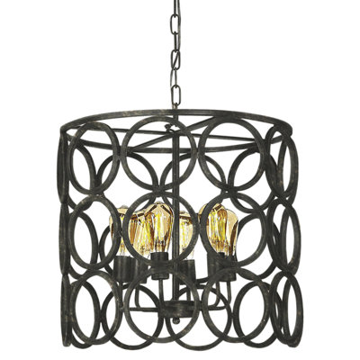 Lustre tambour 6 lumières façon bougie