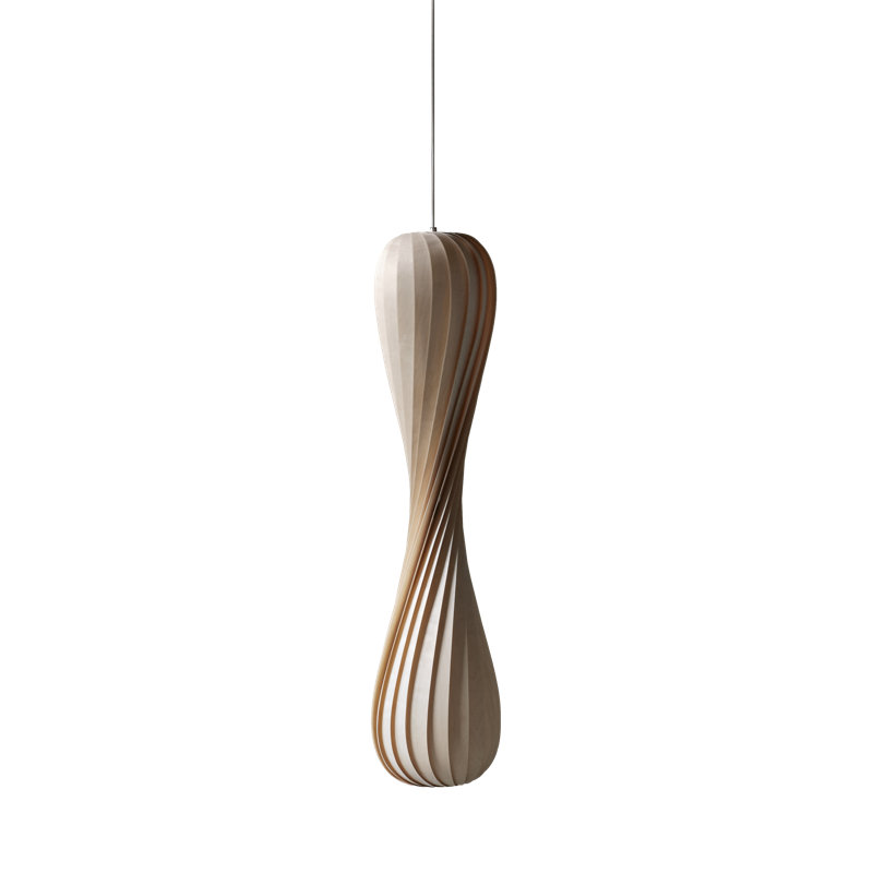 Luminaire suspendu Burnsville, H 44,09 po x l 9,84 po x P 9,84 po, Naturel