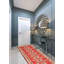 Tapis de couloir rouge en laine noué à la main de conception unique 2 pi 9 po x 9 pi 9 po Haaroon