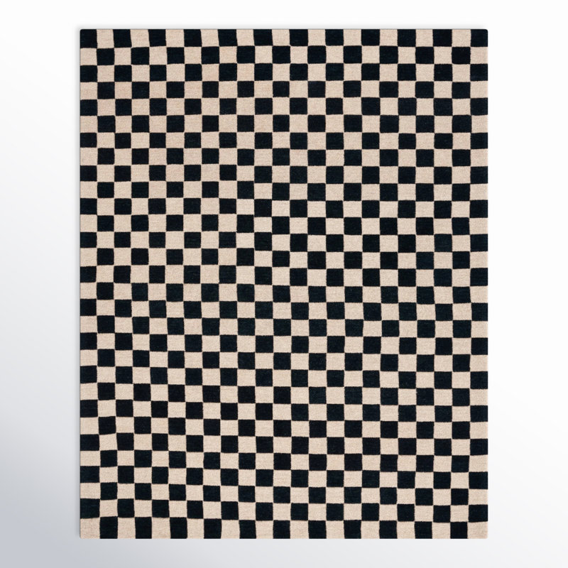 Tapis noir / beige Freesia, Rectangle 8 pi x 10 pi