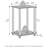Compact Bedside Table, Nightstand, White/White, Set Of 2