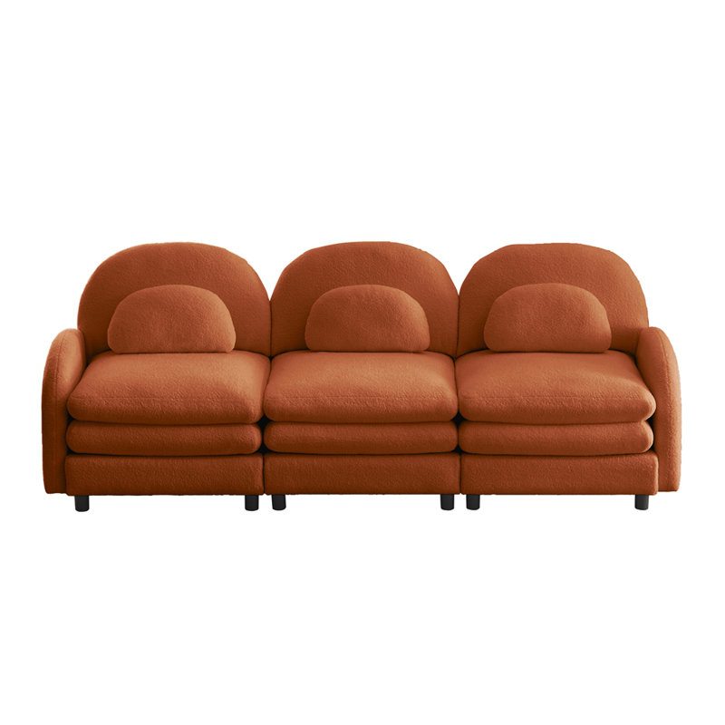 Canapé Teddy, H 35,4 po x l 98,2 po x P 33,8 po, Orange