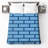 Blue Brick Wall Quilted Bedspread All Sizes-130509379