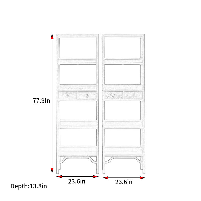 Windridge, (4 tablettes) H 77,9 po x l 47,2 po x P 13,8 po
