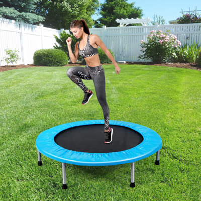Trampoline de cour arrière de 3,17 pi avec enceinte sécuritaire Costway