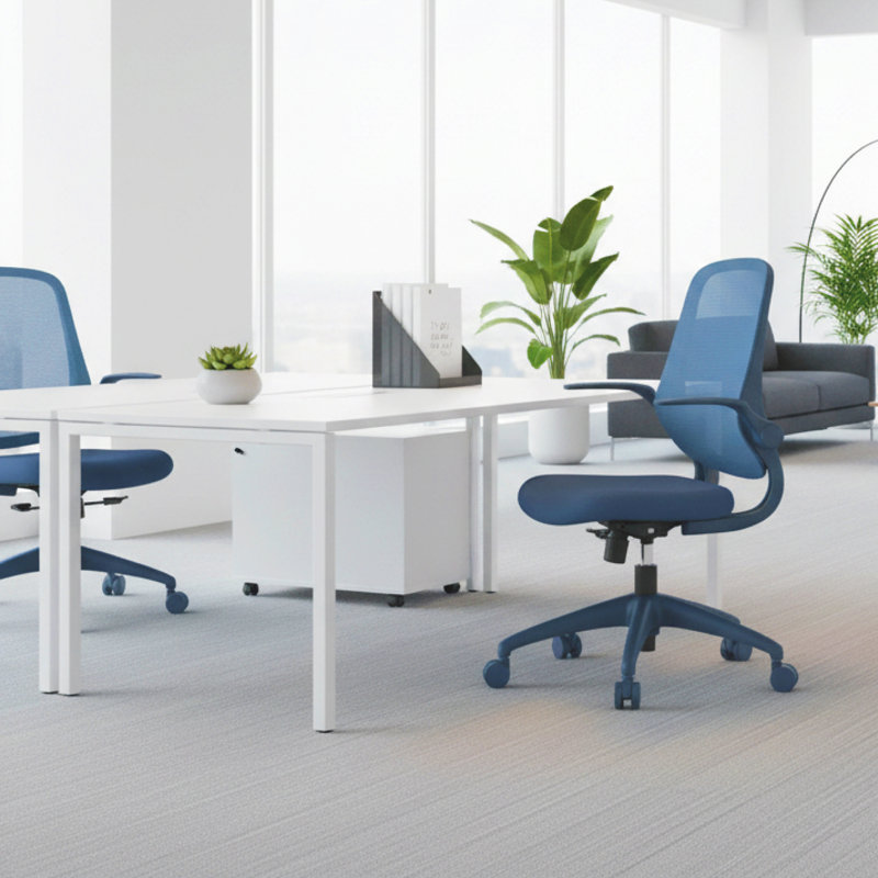 Chaise de bureau ergonomique ergonomique, Bleu, Bleu