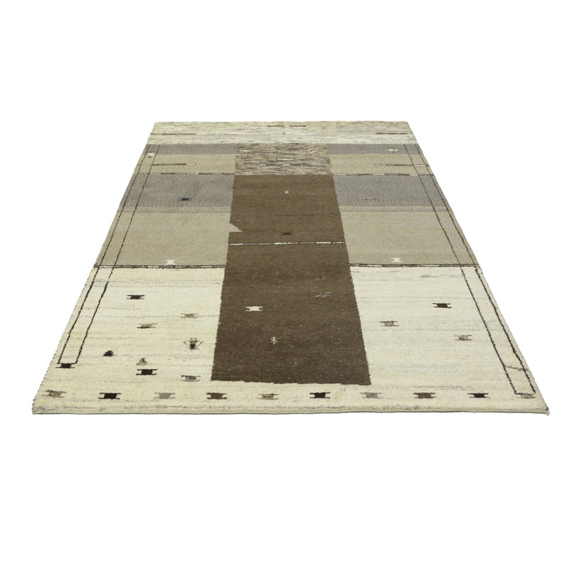 Wool Geometric Indoor Rug, Rectangle 5'6" x 7'8"