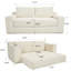 Canapé avec causeuse avec mousse à mémoire de forme et structure en acier - sans assemblage, conception convertible 2-en-1, tissu en velours côtelé - canapé compact pour les petits espaces, les appartements, le bureau à domicile et la chambre à coucher-361046800