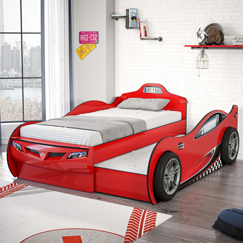 Airam Kids Twin Guestbed with Trundle, Red