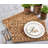 Kailua Collection Water Hyacinth Embroidered Rectangle Placemat