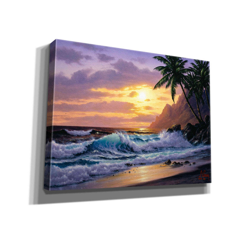 «Sunsets at the Beach Never Get Old» par Anthony Casay - reproduction d'art sur toile tendue, L 16 po x H 12 po