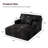 Oversized Corduroy Chaise Lounge Chair, Plush Upholstered Sleeper Chair With Back & Throw Pillow For Living Room, No Assembly Required-1135246357