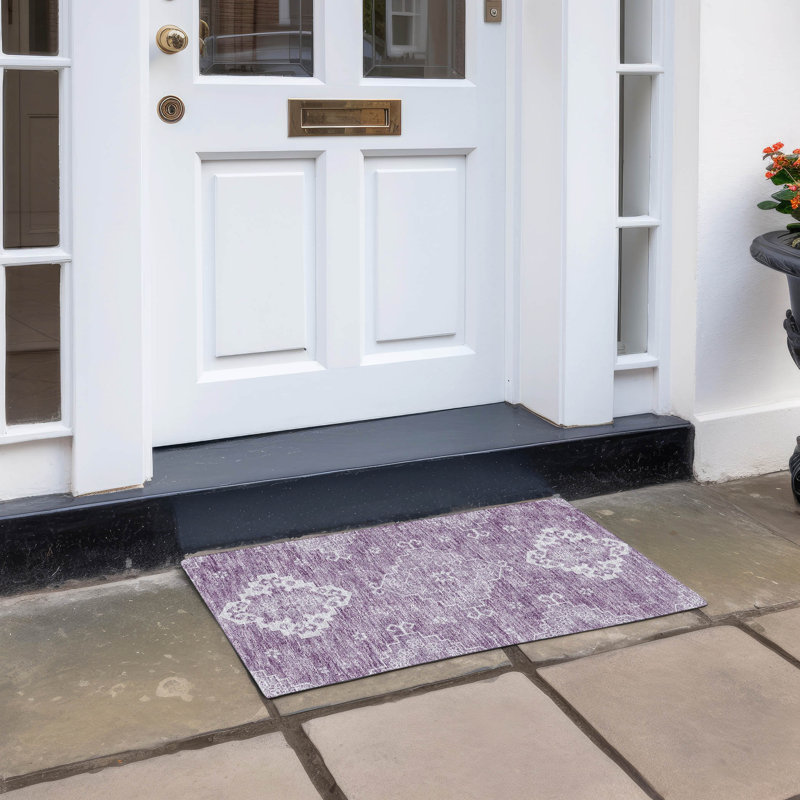  Malchow Non-Slip Indoor Outdoor Door Mat, Rectangle 1'8" x 2'6"