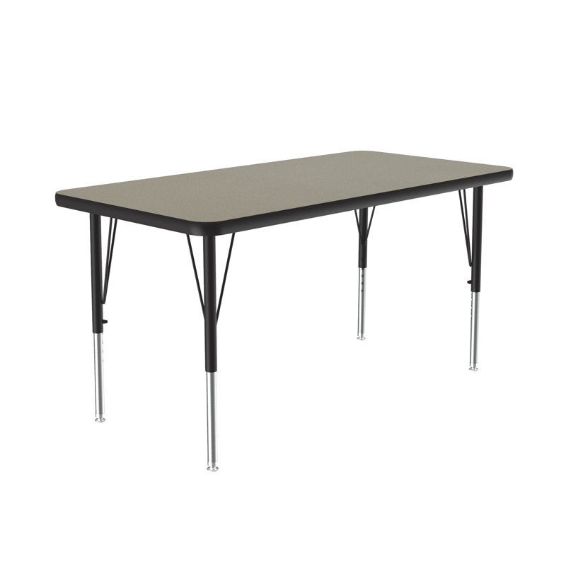 Table d'activité rectangulaire à hauteur ajustable, H 29 po x L 60 po x l 24 po, Sable Savannah