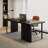 Black Rectangular Solid Wood desk-628449760