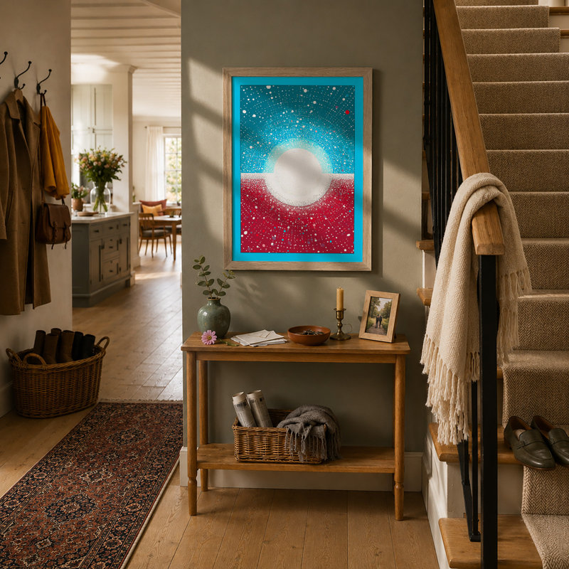 Alien Sunrise Minimalist - Print, A3 - 42.0 x 29.7 cm, Oak