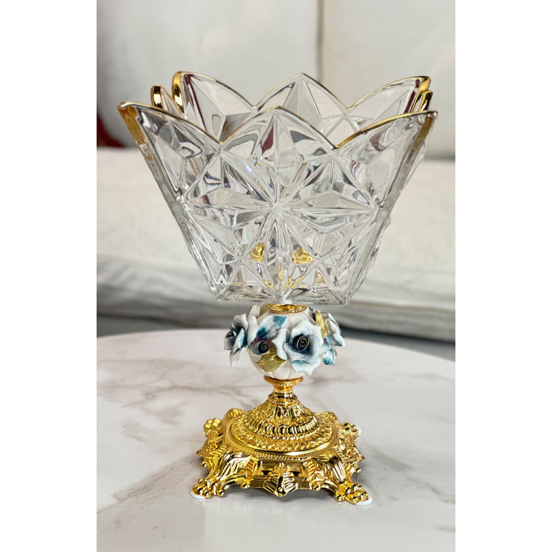 Footed Crown Bowl - 8 X 10 Inches