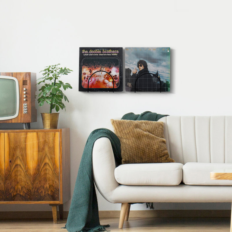 Wall Mounted Media Vinyl Media Shelve, Black