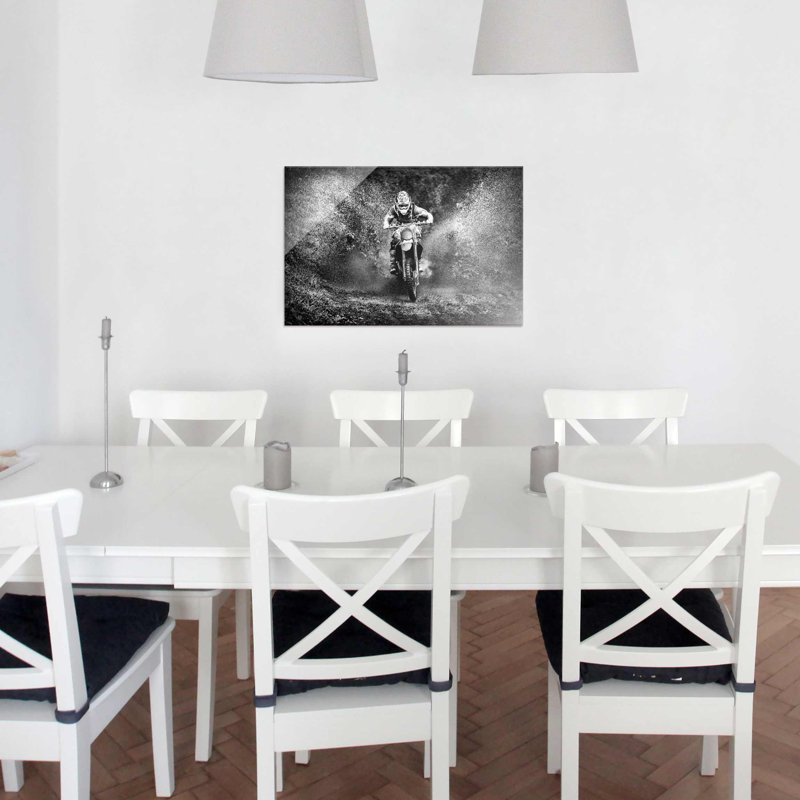 Motocross in the Mud - Photograph Print on Glass, 31cm H x 46cm W x 0.5cm D, Paper