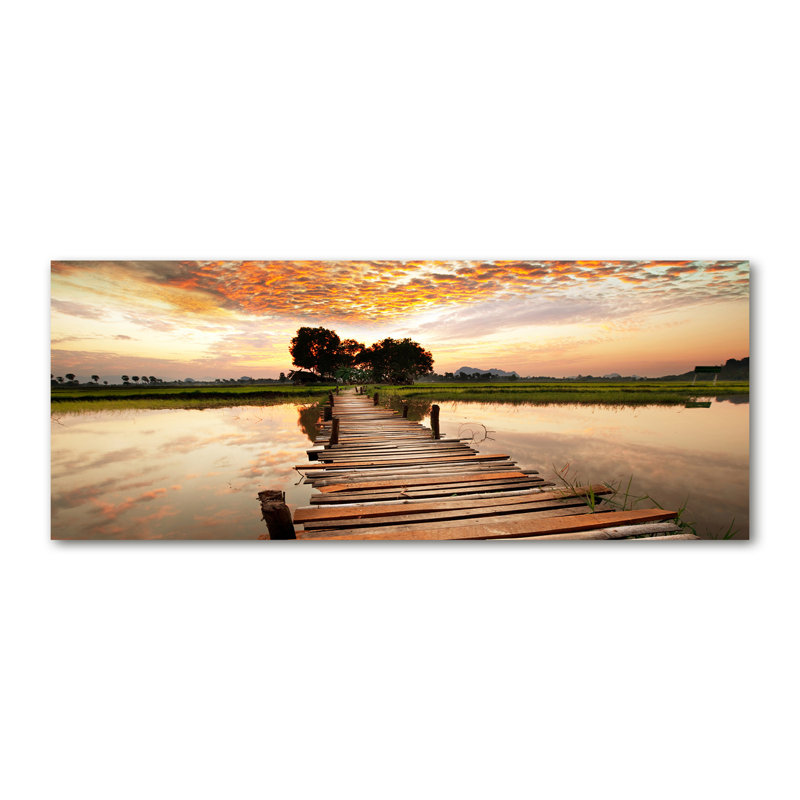 Wooden Bridge - Wrapped Canvas Print